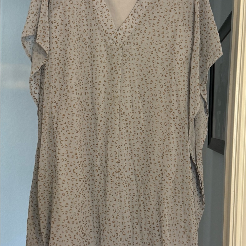 Elegant Tan Printed Women's Dress